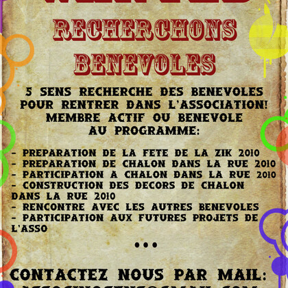 wanted bénévoles pour Chalon dans la rue 2010 du mercredi 21 au dimanche 25 juillet 2010