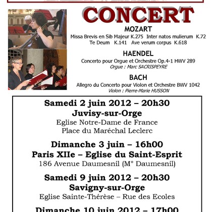 Concert Mozart, Bach et Haendel