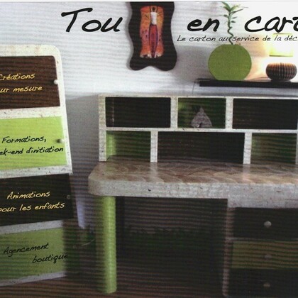 Atelier Tou en carton, meuble en carton.