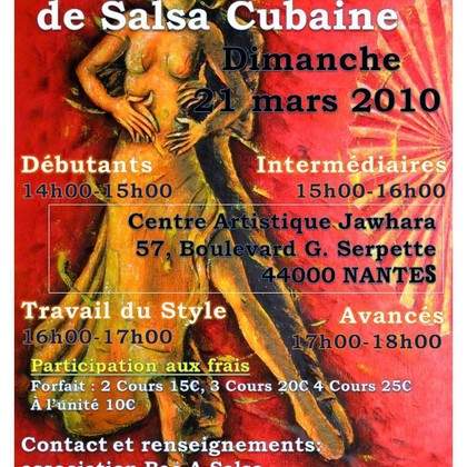 NANTES: Arts et Culture - Stage de Salsa Cubaine et de Style