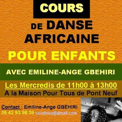 Cours pour enfants de danse Africaine