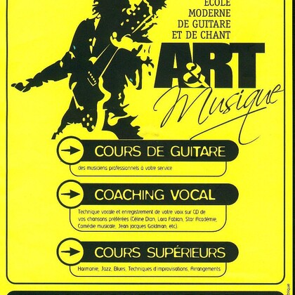 Cours de guitare, chant, piano, batterie et basse