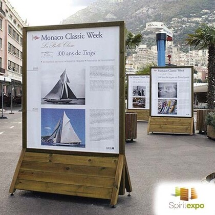 Structures de communication et d'expo en bois