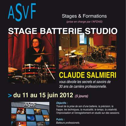 STAGE BATTERIE STUDIO CLAUDE SALMIERI