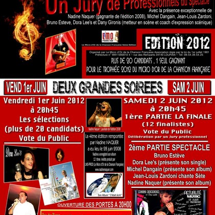 Appel à Candidat grand concours de chant Hérault – Edition 2012
