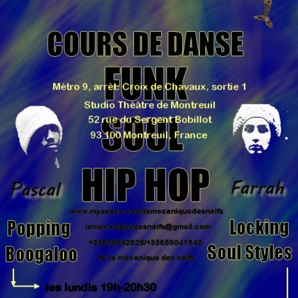 COURS DE DANSES HIP HOP SOUL FUNK (BOOGALOO, POPPING, LOCKING)